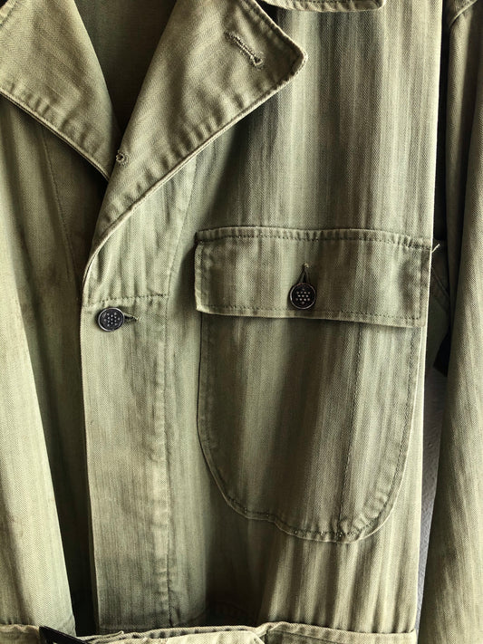 Vintage WW2 13 Star HBT Army Coveralls - La Lovely Vintage 