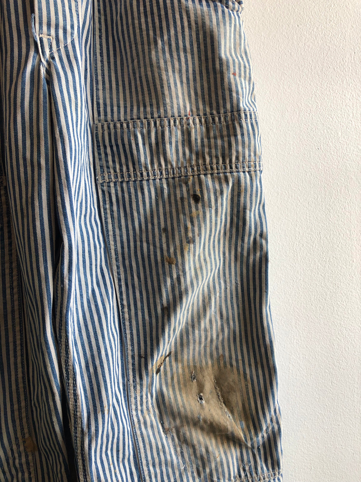 Vintage 1960’s Lee Hickory Stripe Denim Overalls - La Lovely Vintage 