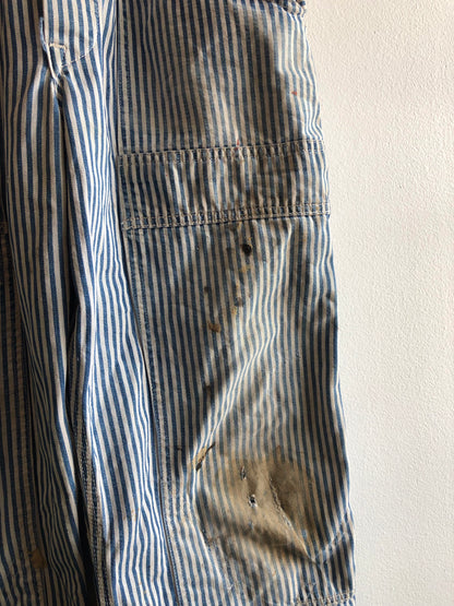 Vintage 1960’s Lee Hickory Stripe Denim Overalls - La Lovely Vintage 
