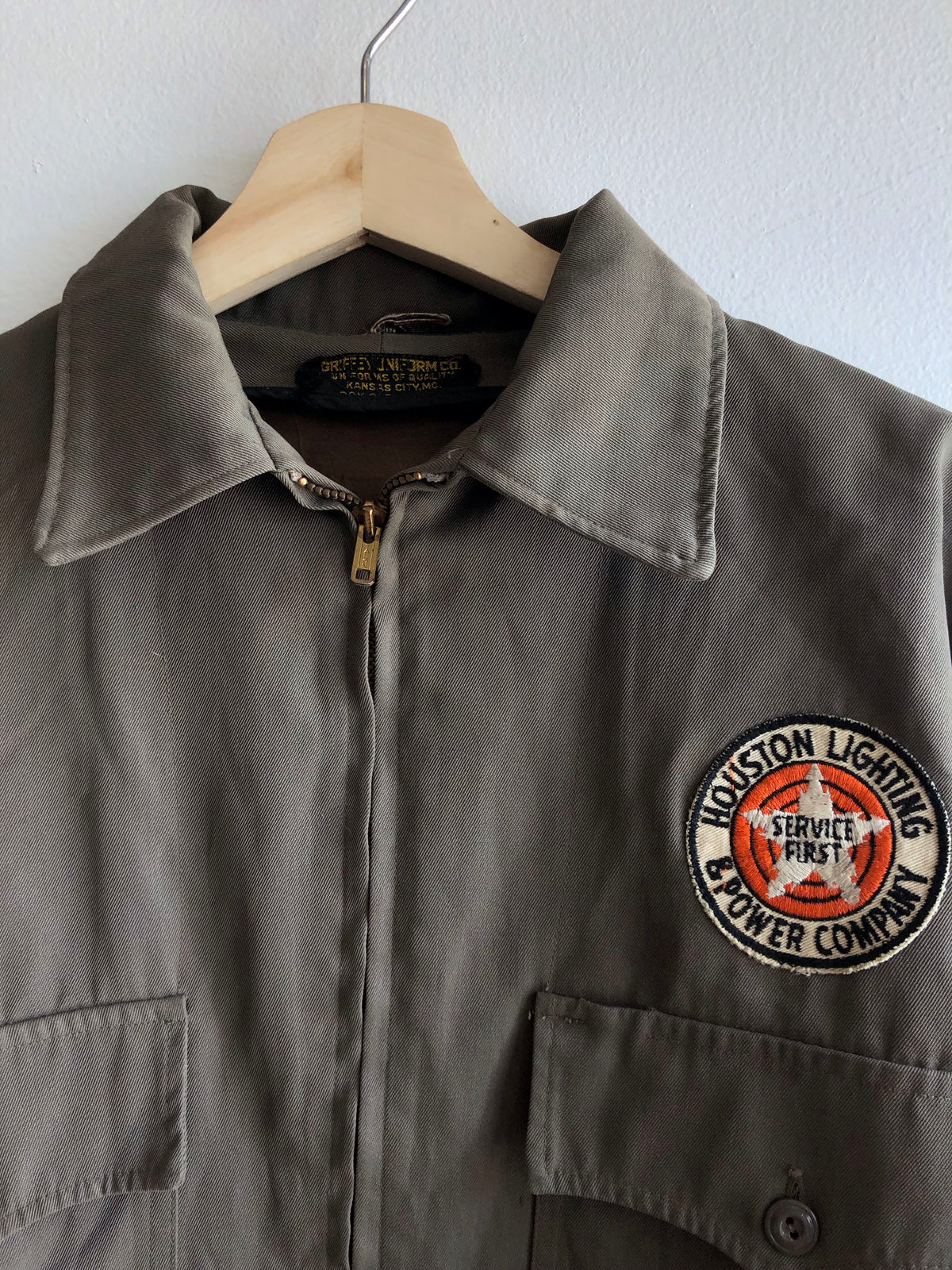 Vintage 1940’s “Houston Lighting and Power” Work Jacket - La Lovely Vintage 