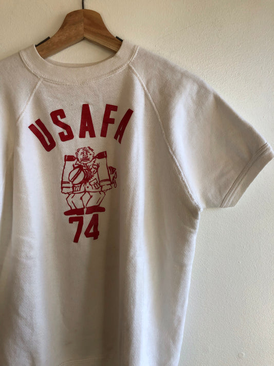 Vintage 1970’s USAFA Short Sleeve Sweatshirt - La Lovely Vintage 