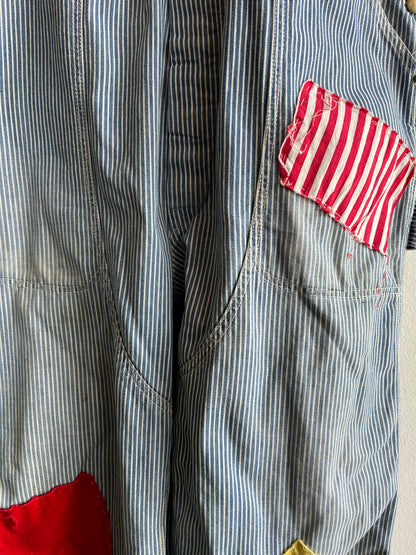 Vintage 1940/50’s Hercules Hickory Stripe Denim Clown Overalls
