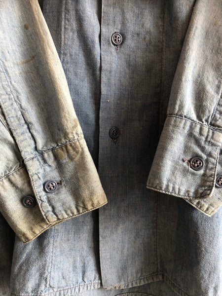 Vintage 1940’s WWII Era Selvedge Chambray Button Up Shirt