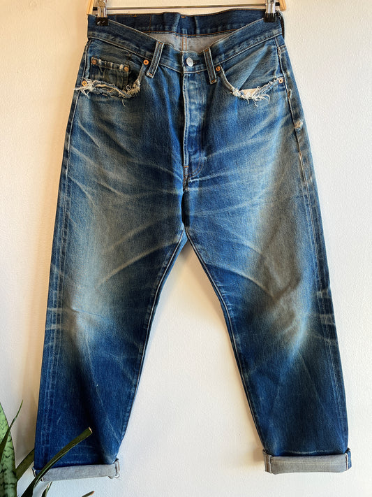 Vintage 1980’s Levi’s 501 “Big E Repro” Selvedge Denim Jeans