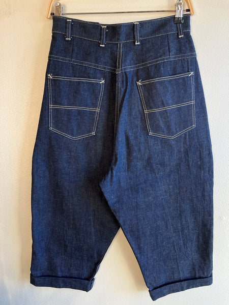 Vintage 1940’s Turner Togs Denim Side Zip Pedal Pusher Jeans