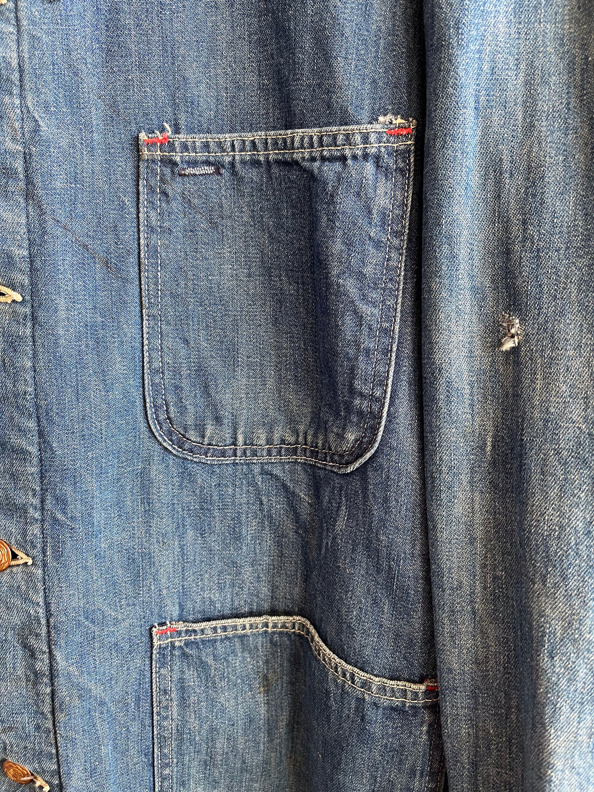 Vintage 1960’s Wrangler Blanket-Lined Denim Chore Coat - La Lovely Vintage 
