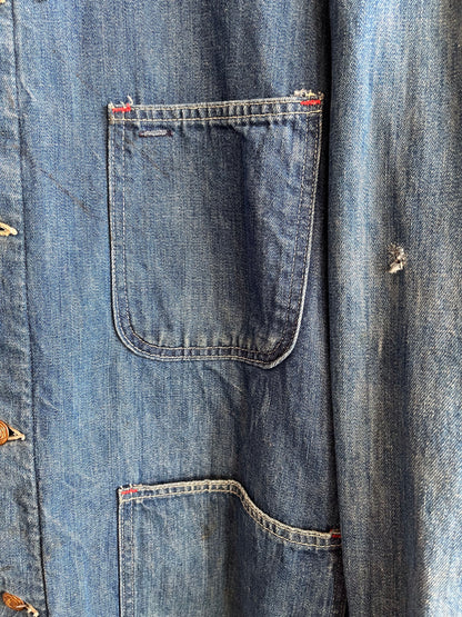 Vintage 1960’s Wrangler Blanket-Lined Denim Chore Coat - La Lovely Vintage 