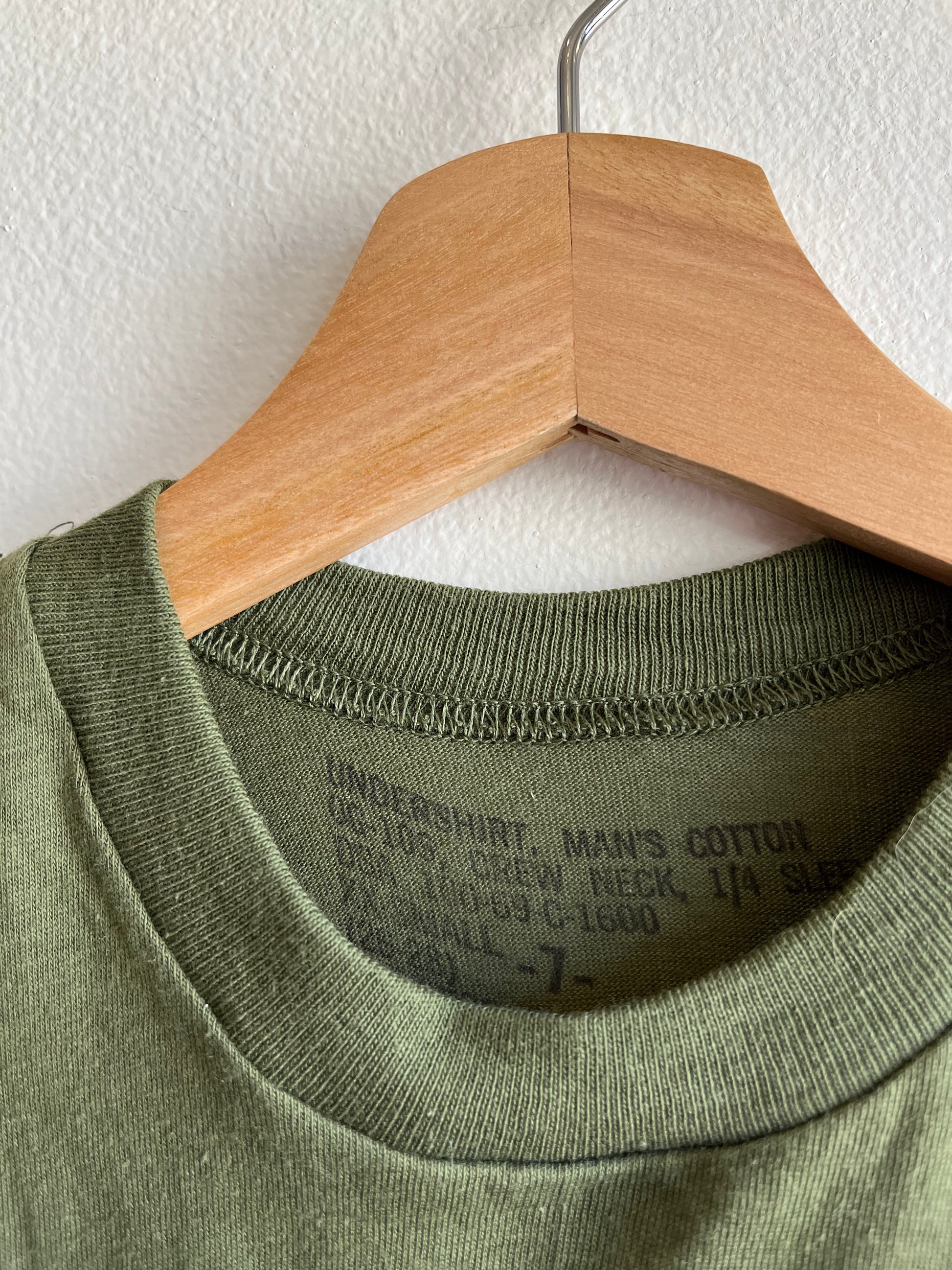 Vintage 1960’s Military Issue Green T-Shirt - La Lovely Vintage 