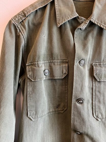 Vintage 1950’s HBT Military Shirt - La Lovely Vintage 