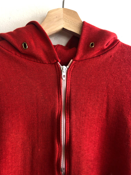 Vintage 1970’s Red Zip Up Sweater