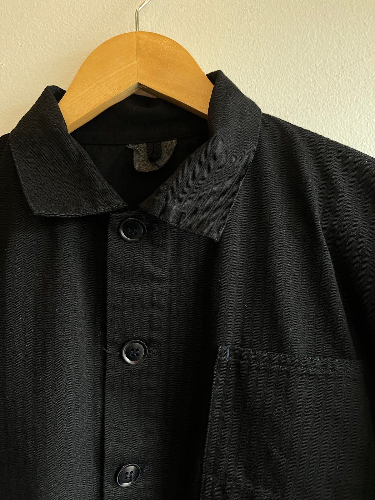Vintage 1970’s HBT French Black Chore Coat - La Lovely Vintage 