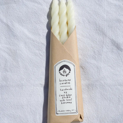 Cave Glow Studio - Spiral Beeswax Candle Set - La Lovely Vintage 