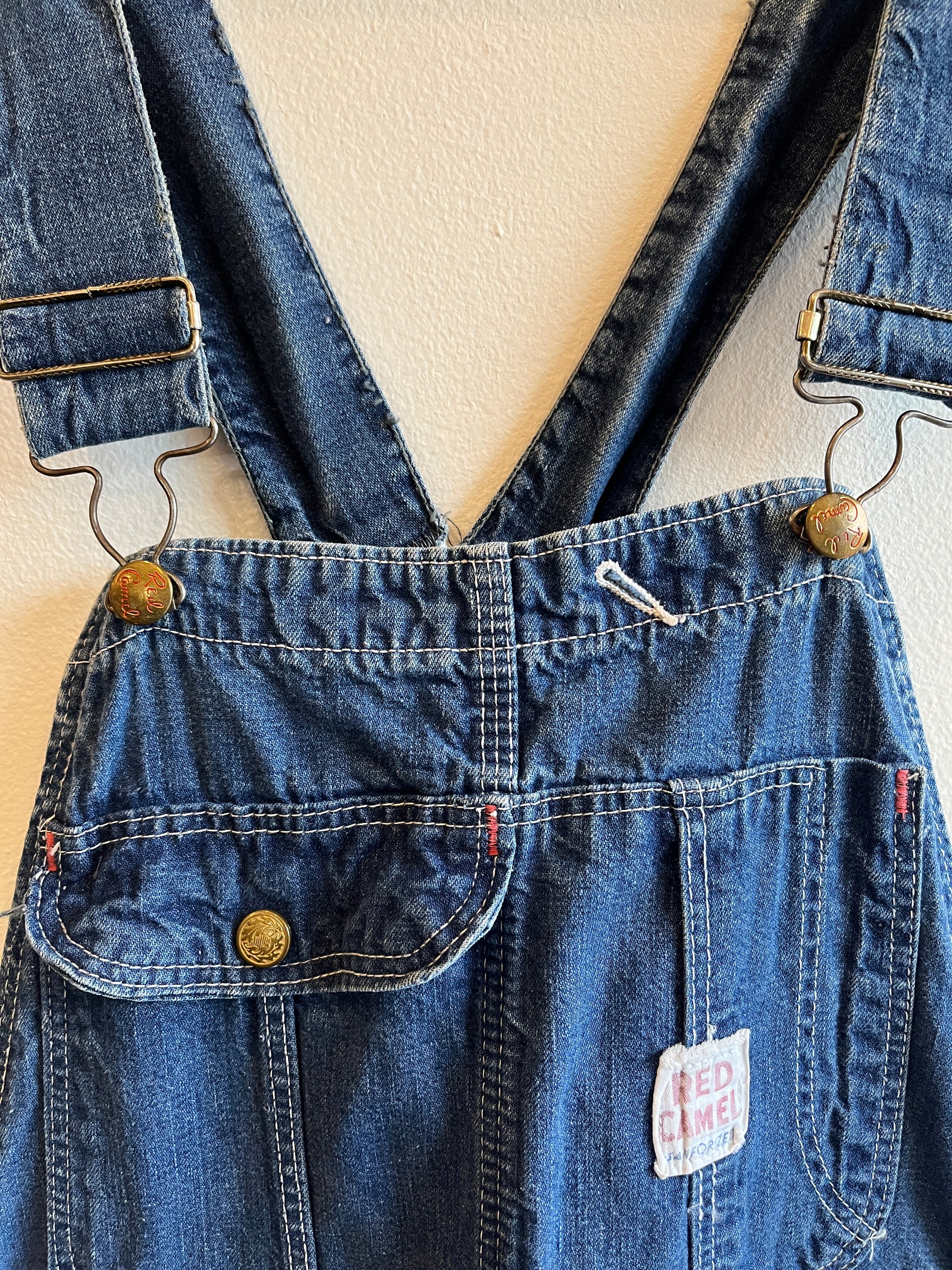 Vintage 1960's Red Camel Denim Lowback Overalls – La Lovely Vintage