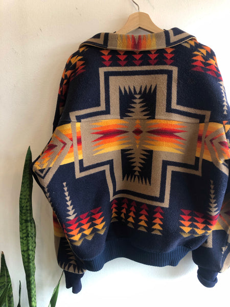 Vintage 1980’s Navajo Pattern Fleece/Wool Jacket