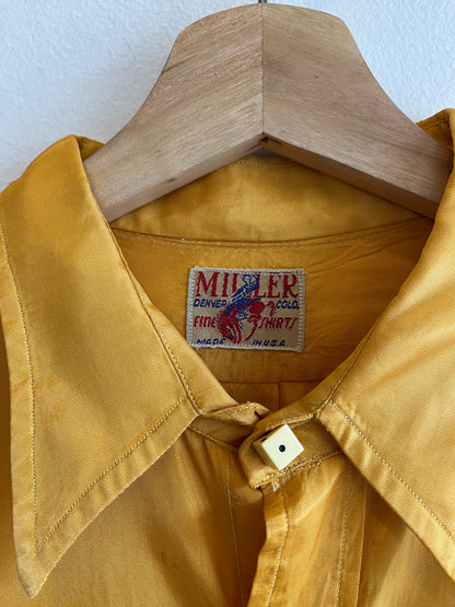 Vintage 1940’s Miller Satin Dice Button shirt