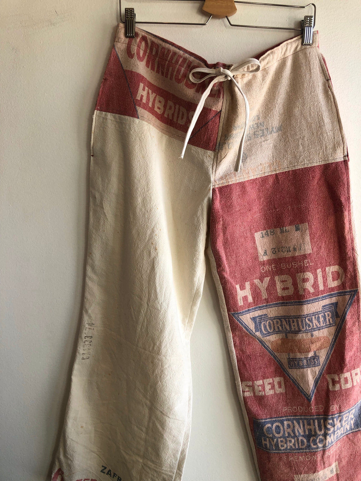 Double Down -  Feedsack Trousers w/ Adjustable Tie at Waist