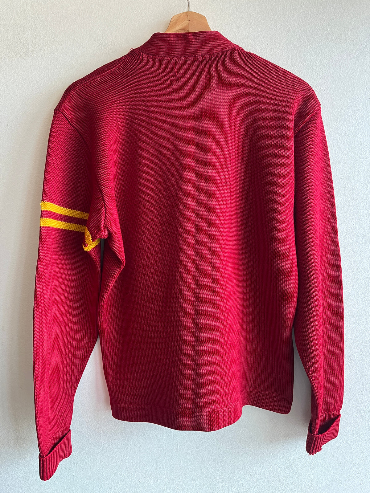 Vintage 1950’s Red and Yellow Varsity Cardigan - La Lovely Vintage 