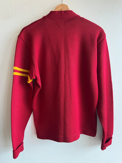 Vintage 1950’s Red and Yellow Varsity Cardigan - La Lovely Vintage 