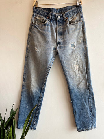 Vintage 1980’s Levi’s 501 Repaired Denim Jeans