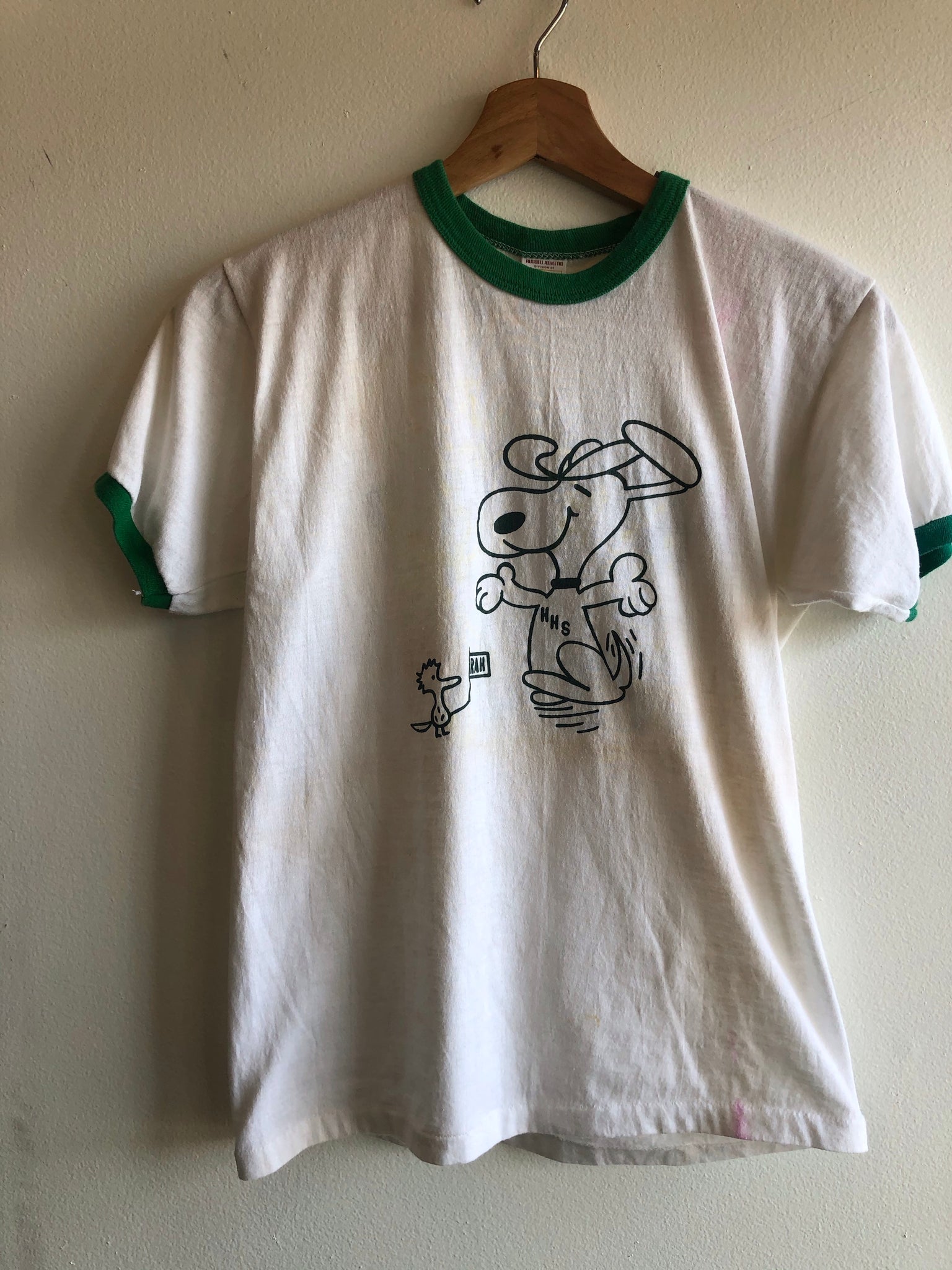 Vintage 1970’s Hoover High School Bootleg Snoopy Ringer T-Shirt