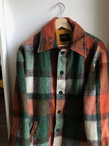 Vintage 1960’s Campus Mohair Plaid Fleece-Lined Jacket
