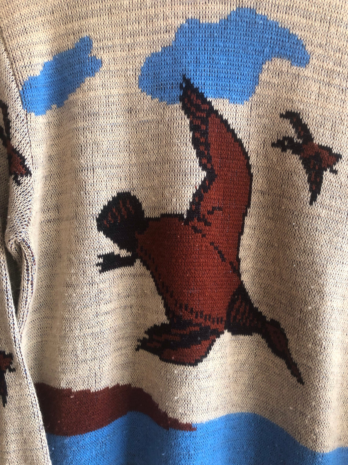 Vintage 1960’s Novelty Duck Print Sweater - La Lovely Vintage 