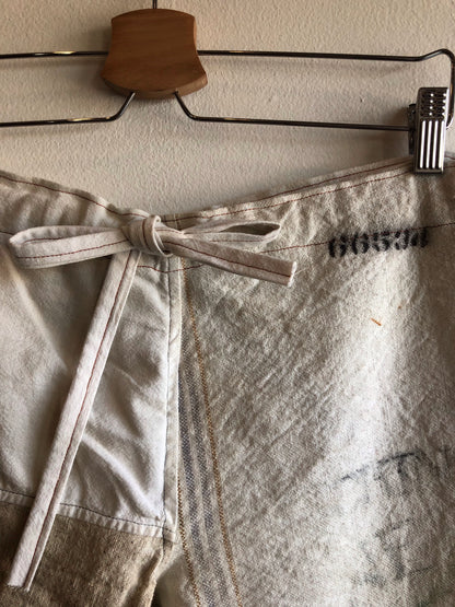Double Down -  Feedsack Trousers w/ Adjustable Tie at Waist - La Lovely Vintage 