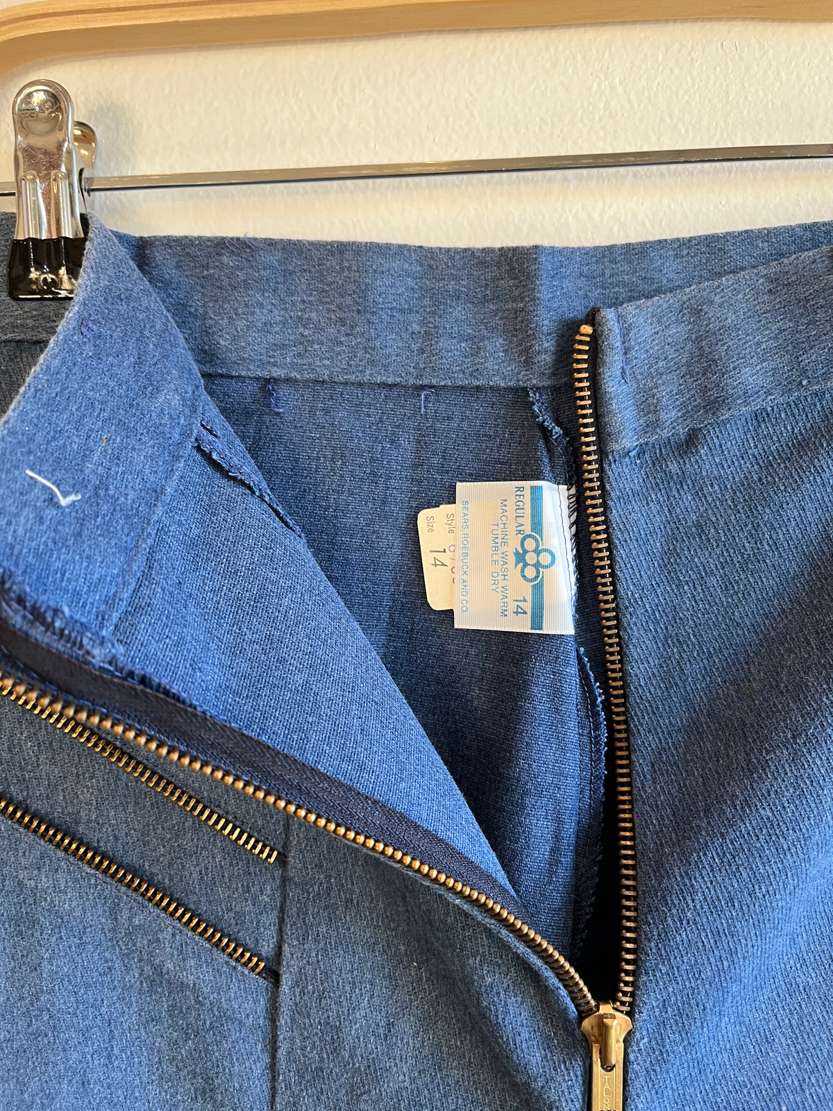 Vintage 1970’s Sears Denim Bell Bottom Jeans - La Lovely Vintage 