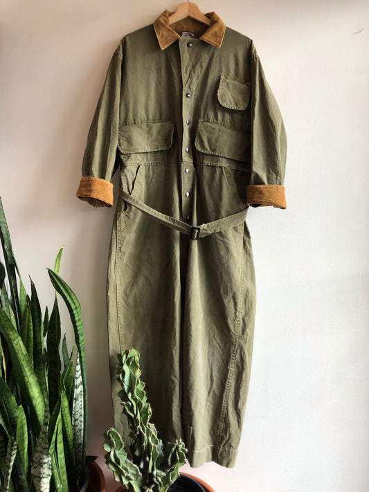 Vintage 1930’s Hinson Canvas Hunting Coveralls - La Lovely Vintage 