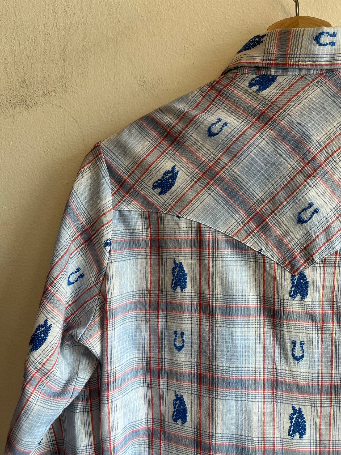 Vintage 1970’s Millie Western Horse Themed Pearl Snap Shirt - La Lovely Vintage 