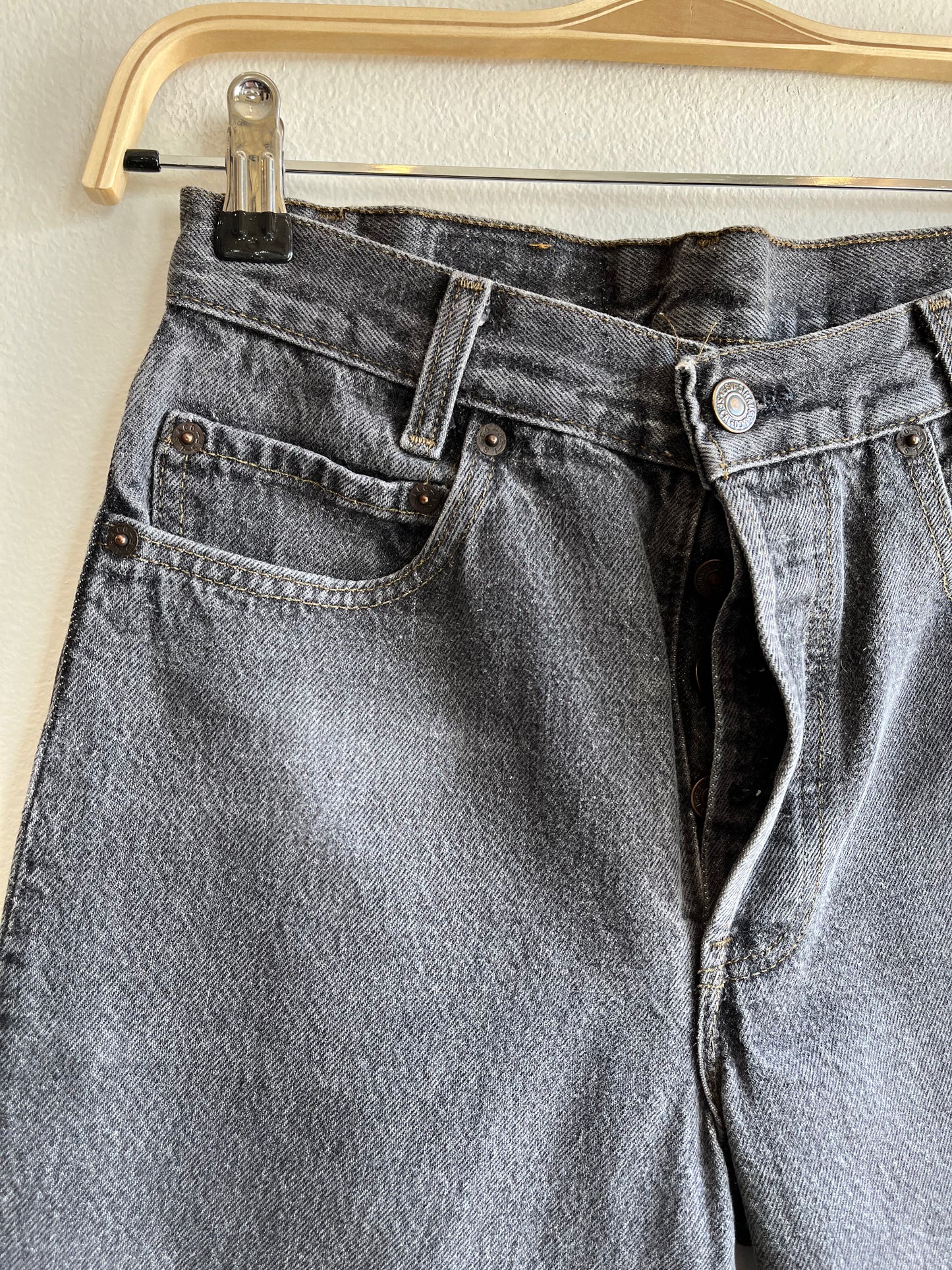 Vintage 1980’s Levi’s 701 Black Denim Jeans - La Lovely Vintage 