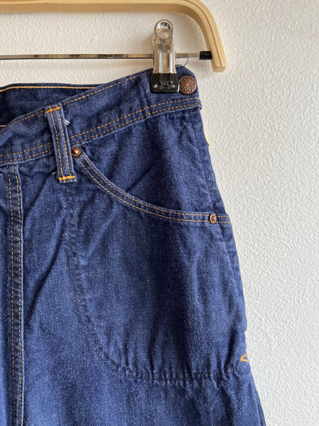 Vintage 1940/1950’s Dark Denim Side-Zip Jeans