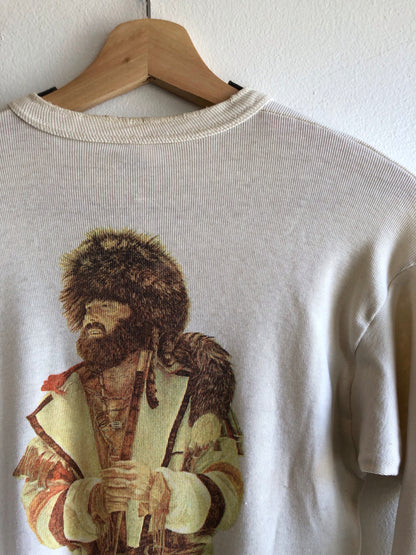 Vintage 1970’s Healthknit “Jeremiah Johnson(?)” Print Thermal Henley - La Lovely Vintage 