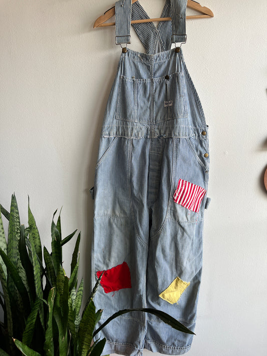 Vintage 1940/50’s Hercules Hickory Stripe Denim Clown Overalls
