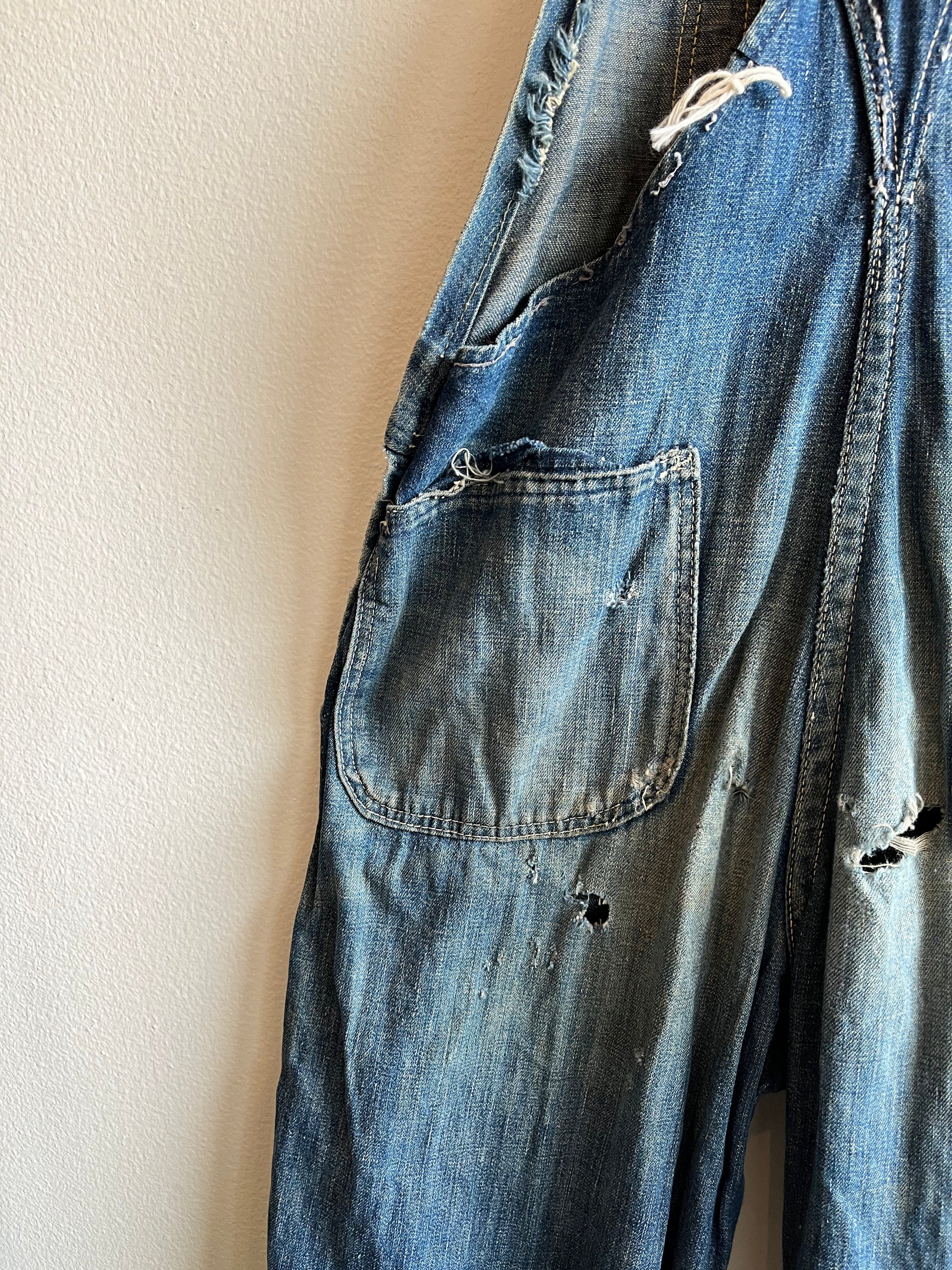 Vintage 1940’s Unbranded Denim Overalls - La Lovely Vintage 