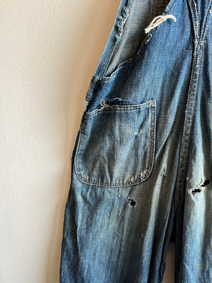 Vintage 1940’s Unbranded Denim Overalls - La Lovely Vintage 