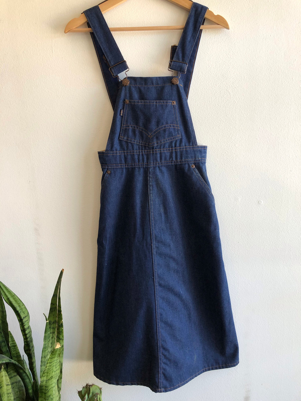 Vintage 1970’s Levi’s “Big E” One-Wash Overall Skirt - La Lovely Vintage 