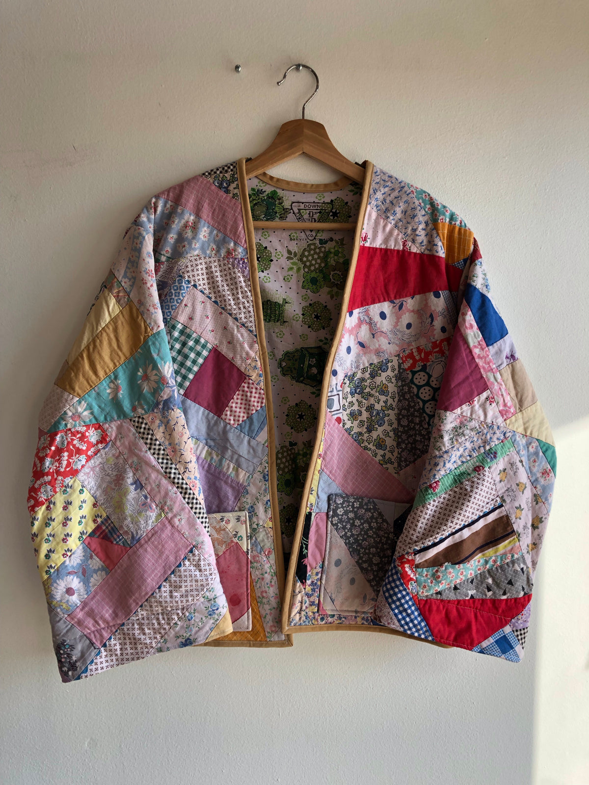 Double Down Vintage - Handmade Quilt Kimono Jacket - La Lovely Vintage 