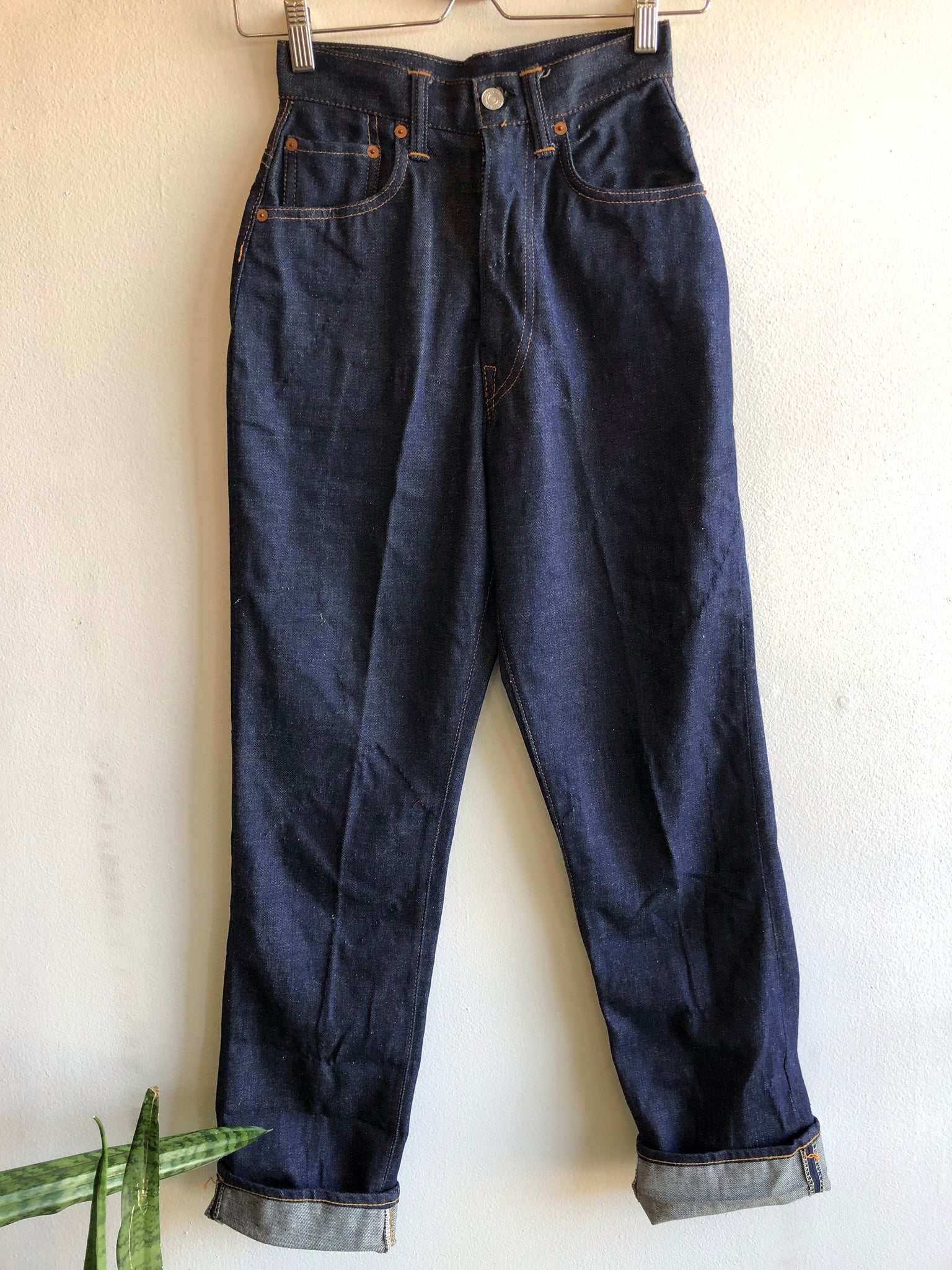 Vintage 1950s Levi's “Big E” Hidden Rivet 701 Deadstock Denim Jeans
