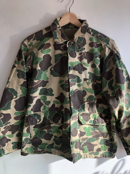 Vintage 1970’s Duck Camo Cotton Hunting/Chore Jacket - La Lovely Vintage 
