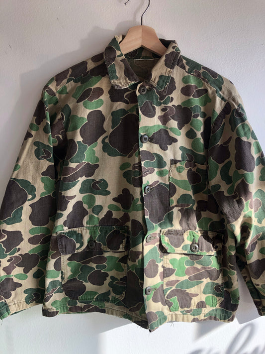Vintage 1970’s Duck Camo Cotton Hunting/Chore Jacket - La Lovely Vintage 