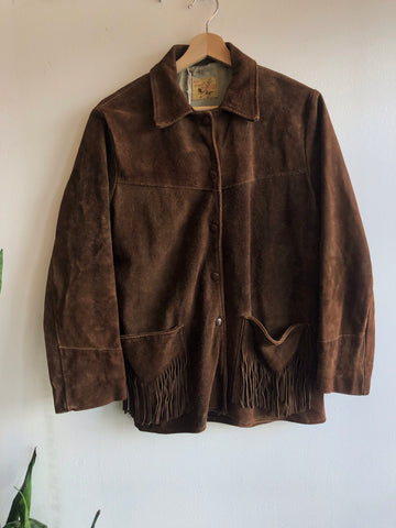 Vintage 1950s Bay River Fringe Suede jacket