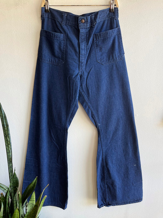 Vintage 1960/1970’s Navdungaree Cone Denim Bell-Bottom Naval Jeans