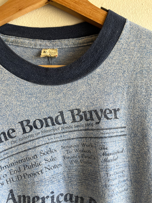 Vintage 1980’s Bond Buyer Ringer T-Shirt - La Lovely Vintage 