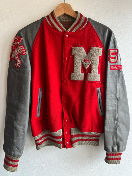 Vintage 1960’s Red and Grey Varsity Jacket - La Lovely Vintage 