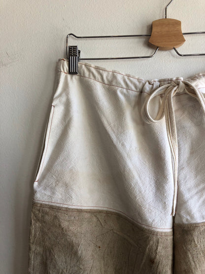 Double Down -  Feedsack Trousers w/ Adjustable Tie at Waist