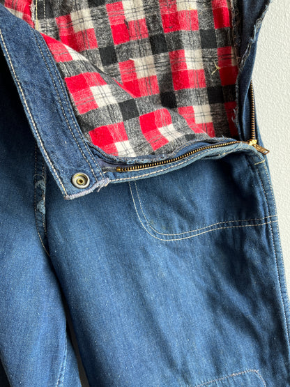 Vintage 1940/1950’s Bilt-Well Flannel Lined Denim Side-Zip Jeans