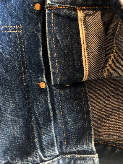 Vintage 1960’s Selvedge Denim Pleated Jacket - La Lovely Vintage 