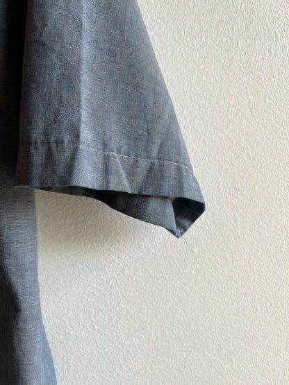 Vintage 1960’s Short Sleeve USN Chambray Button Up Shirt