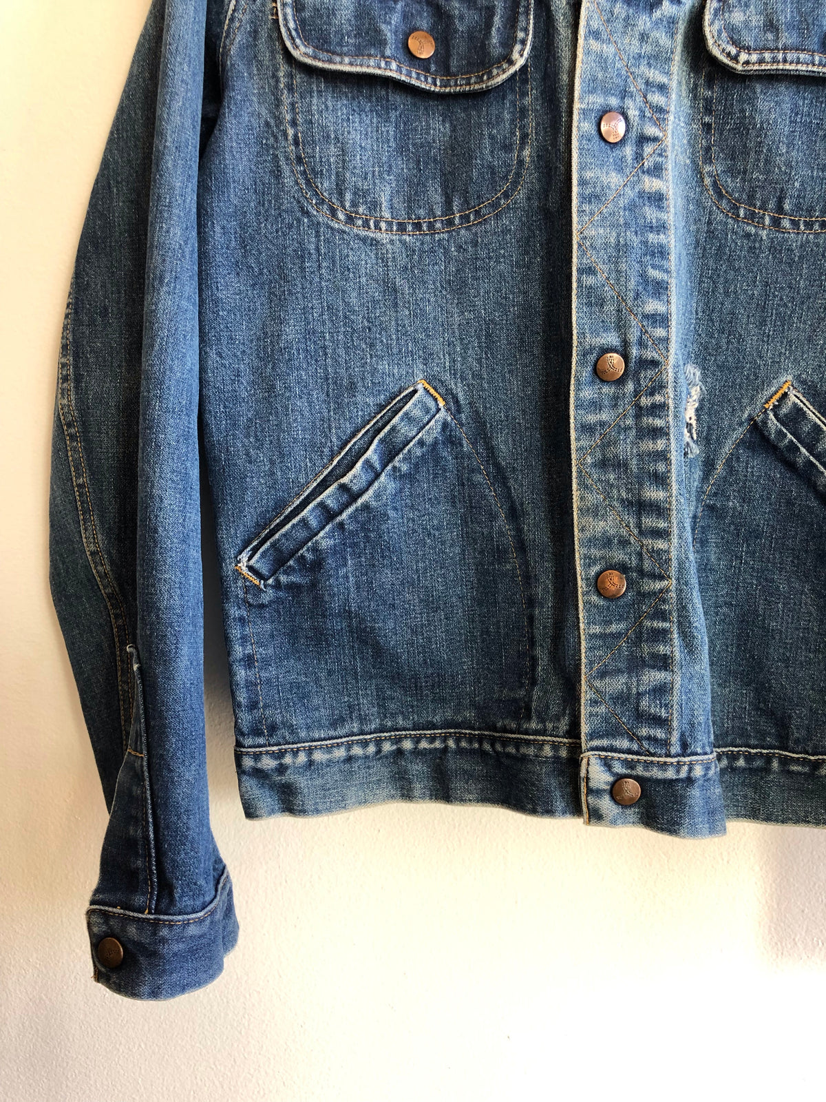 Vintage 1970’s GWG D-Pocket Denim Trucker Jacket - La Lovely Vintage 